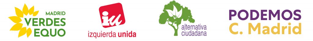 Logos de Verdes EQUO, Izquierda UNIDA, Alternativa Ciudadana y Podemos